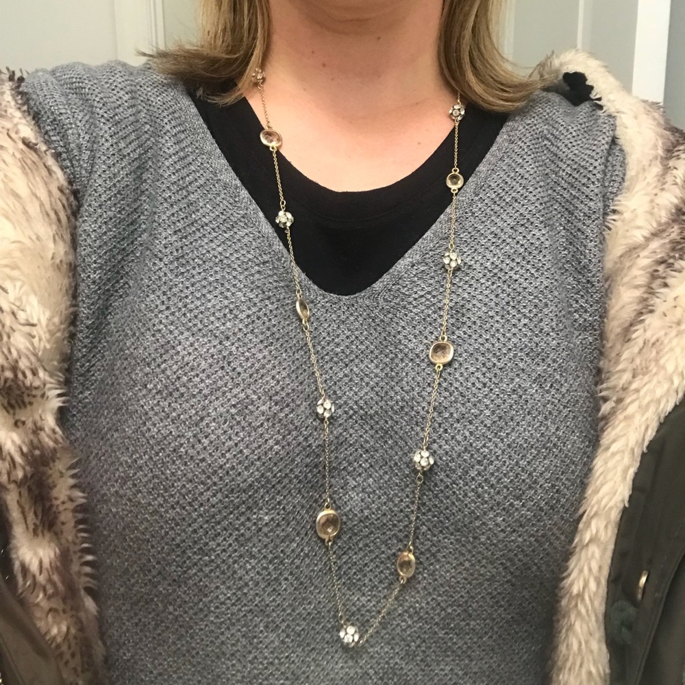 Stella & Dot Rose Gold Layering Necklace